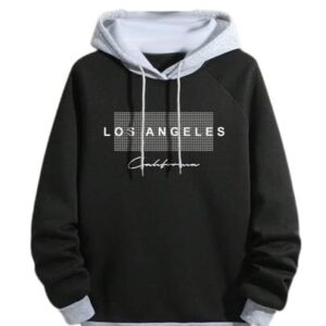 Trillion Regular Fit Printed Hoodie for Men | Sweatshirt for Men Black, Grey