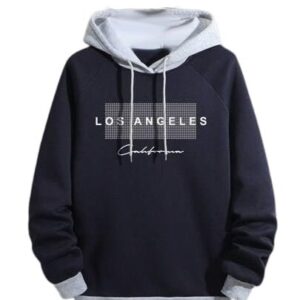 Trillion Regular Fit Printed Hoodie for Men | Sweatshirt for Men Navy, Grey