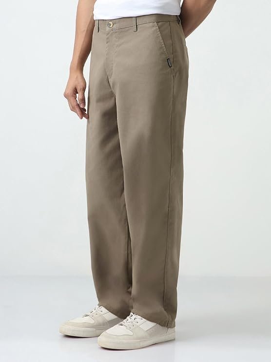 Urbano Fashion Men's Loose Baggy Fit Solid Chino Trousers Non-Stretchable - Image 2
