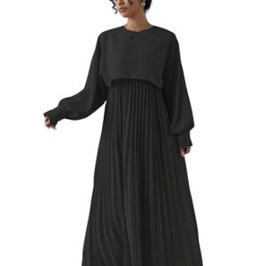 LITZO Western Dresses for Women (L-17-18) Black