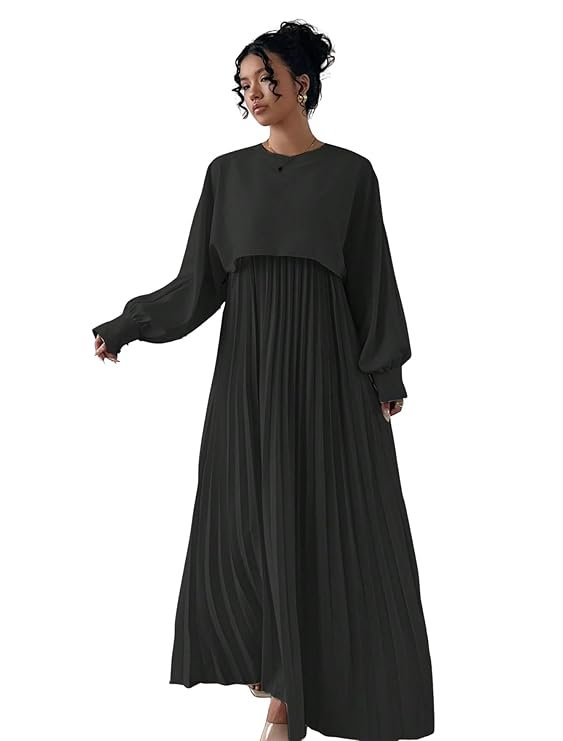 LITZO Western Dresses for Women (L-17-18) Black