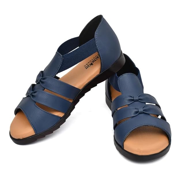 HEALTH FIT Extra Soft Ortho Care Sandals Orthopaedic & Diabetic Daily Use Women's Sandal/Casual Sandal Chappals For Ladies & Girl's 1102 Blue - Image 3