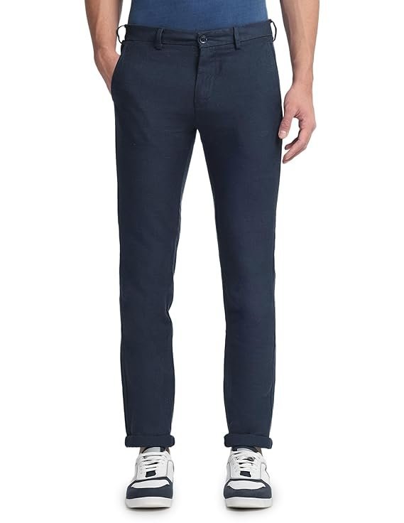Arrow Men's Mid Rise Slim Pants