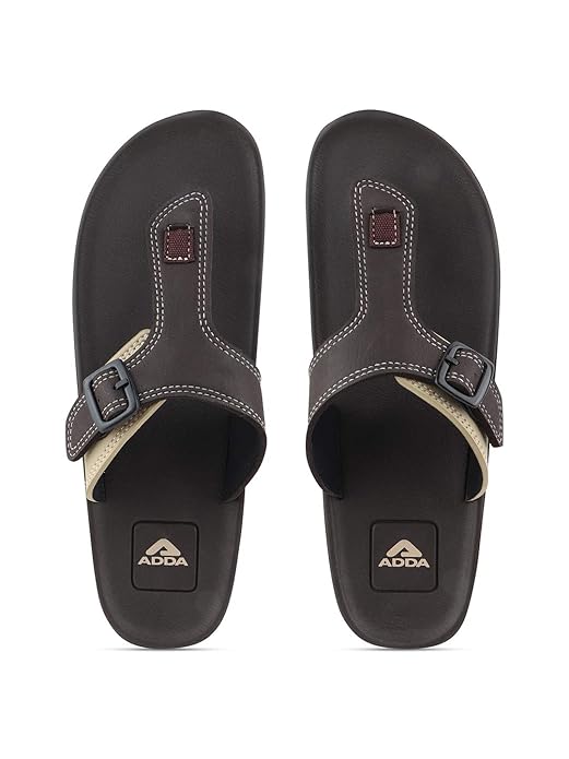 ADDA (LABEL) Men's Flip-Flops Brown Beige