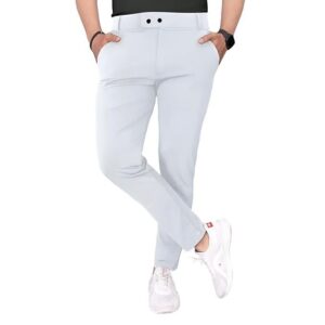 Men's Lycra Blend Comfortable Slim Fit Trousers | Men's Regular Trouser | Men's Trousers for Office | Trouser for Men | Formal Pants for Men