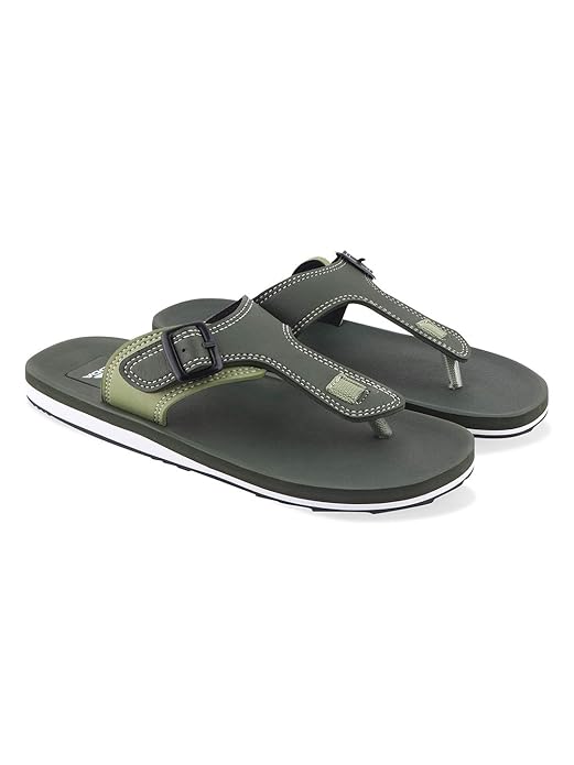 ADDA (LABEL) Men's Flip-Flops Olive - Image 2