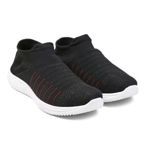 XENIX Light Weight Breathable Knitted Men Socks/Slip-on Sports Shoes for Jogging & Cycling, Training |Premium Socks Sports Shoes|Eva Socks Knitted Running Shoes Black