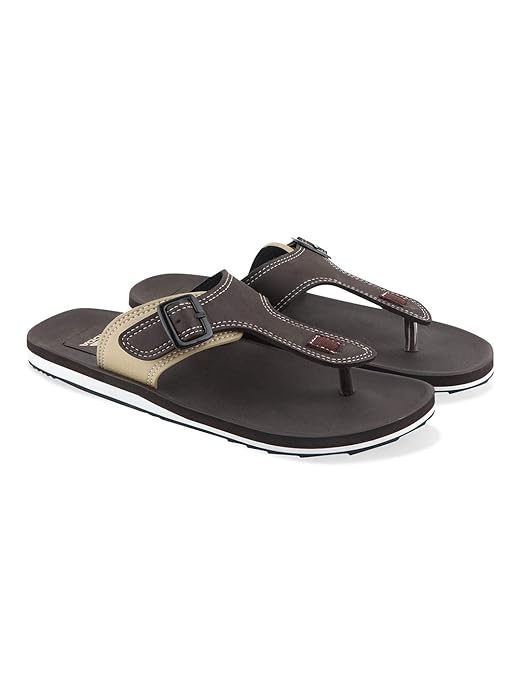 ADDA (LABEL) Men's Flip-Flops Brown Beige - Image 2