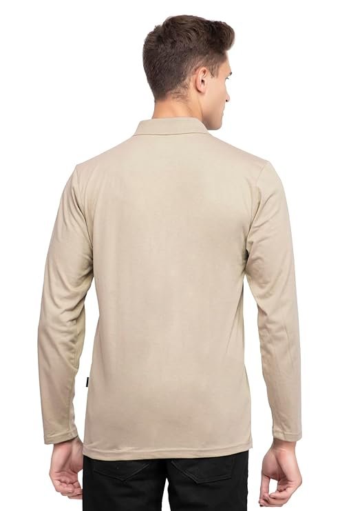 Polo Full Sleeve t Shirt for Men Cotton with Pocket and Collar - Regular Fit Tshirt - Image 3