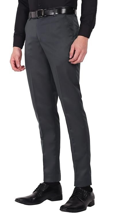 Jack and Jini Formal Pant for Men. Regular Fit, Lightweight, Flat Front, Premium Cotton Polyester Blend Fabric. Office, Party and Casual Wear. Non Stretchable. - Image 2