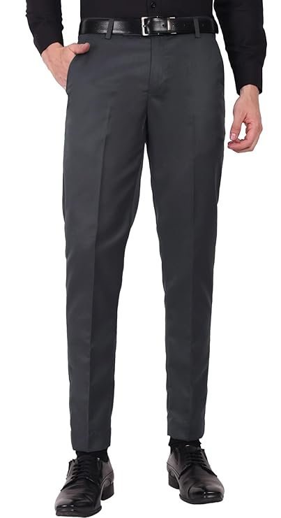 Jack and Jini Formal Pant for Men. Regular Fit, Lightweight, Flat Front, Premium Cotton Polyester Blend Fabric. Office, Party and Casual Wear. Non Stretchable.