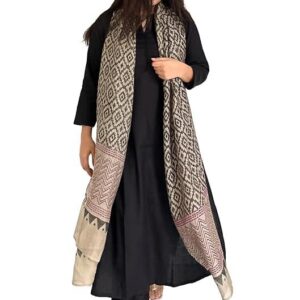 ANNI Designer Women's Rayon Viscose Straight Solid Kurta with Pant & Dupatta Black