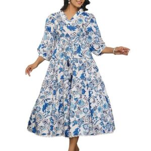 GRECIILOOKS Dress for Women Stylish | One Piece Dress for Women Long | Women Dress | Long Dress for Women | Maxi Dress for Women Blue