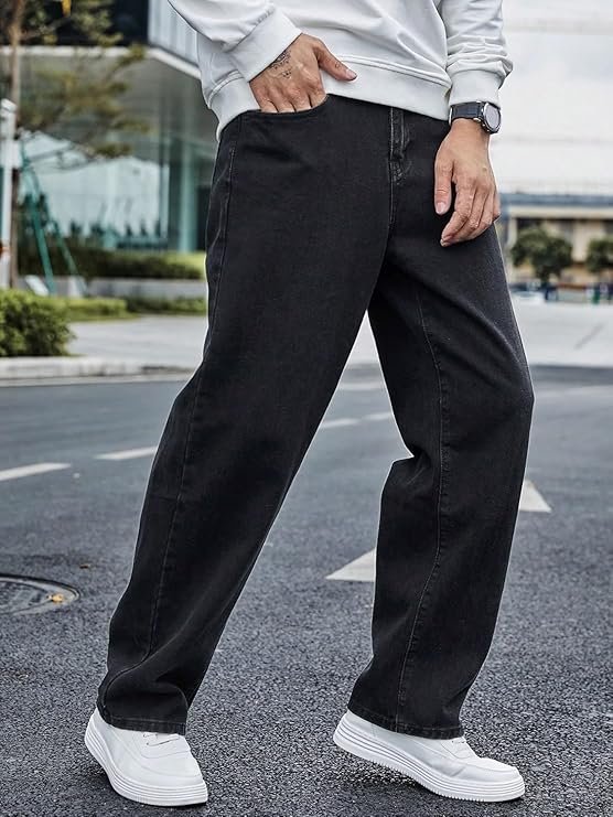 KOTTY Mens Regular Fit|Classic Design with Stylish Look |Day Comfort|Mide Rise Strachable Jeans Carbon Black - Image 2