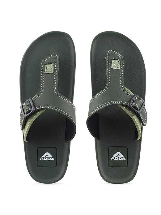 ADDA (LABEL) Men's Flip-Flops Olive