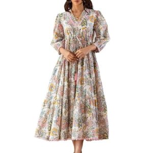 GRECIILOOKS Dress for Women Stylish | One Piece Dress for Women Long | Women Dress | Long Dress for Women | Maxi Dress for Multicolor