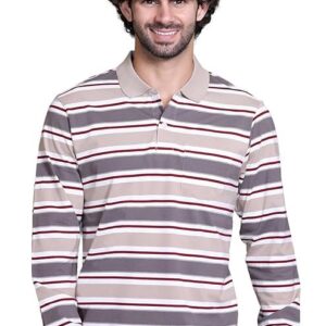 Full Sleeve Polo T Shirt for Men Cotton with Pocket and Collar - Regular Fit Tshirt