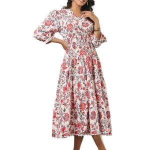 GRECIILOOKS Dress for Women Stylish | One Piece Dress for Women Long | Women Dress | Long Dress for Women | Maxi Dress for Red