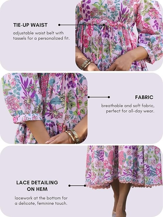 GRECIILOOKS Dress for Women Stylish | One Piece Dress for Women Long | Women Dress | Long Dress for Women | Maxi Dress for Pink - Image 3