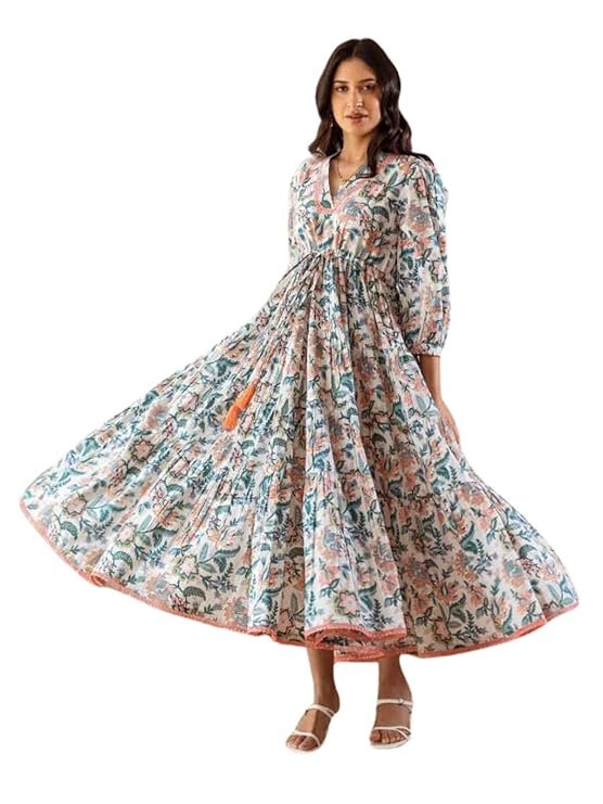 GRECIILOOKS Dress for Women Stylish | One Piece Dress for Women Long | Women Dress | Long Dress for Women | Maxi Dress for Women Light Blue