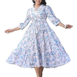 GRECIILOOKS Dress for Women Stylish | One Piece Dress for Women Long | Women Dress | Long Dress for Women | Maxi Dress for White