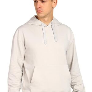Alan Jones Clothing Men?s Solid Oversized Hoodie | Cotton Blend Pullover with Kangaroo Pocket & Adjustable Hood | Casual Winter ice