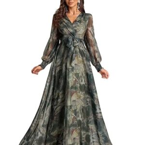 LITZO Western Dresses for Women (L-8 to 10) Green