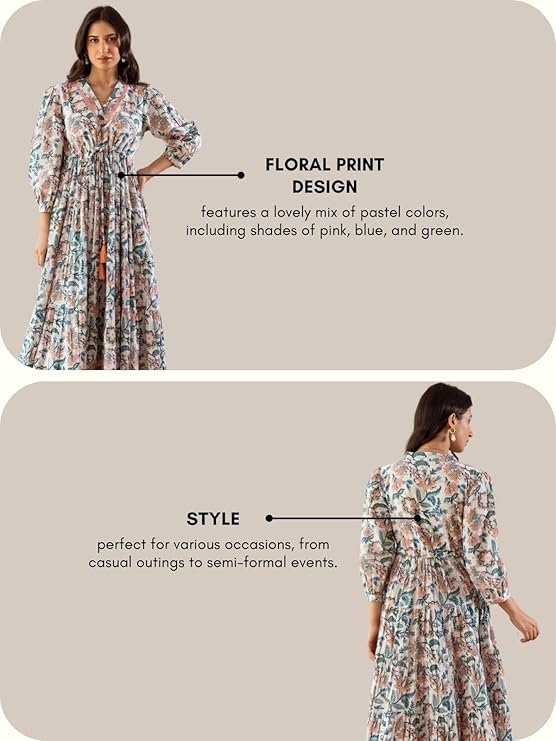 GRECIILOOKS Dress for Women Stylish | One Piece Dress for Women Long | Women Dress | Long Dress for Women | Maxi Dress for Women Light Blue - Image 3