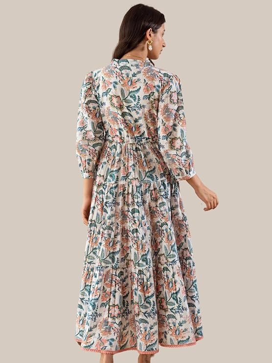 GRECIILOOKS Dress for Women Stylish | One Piece Dress for Women Long | Women Dress | Long Dress for Women | Maxi Dress for Women Light Blue - Image 2