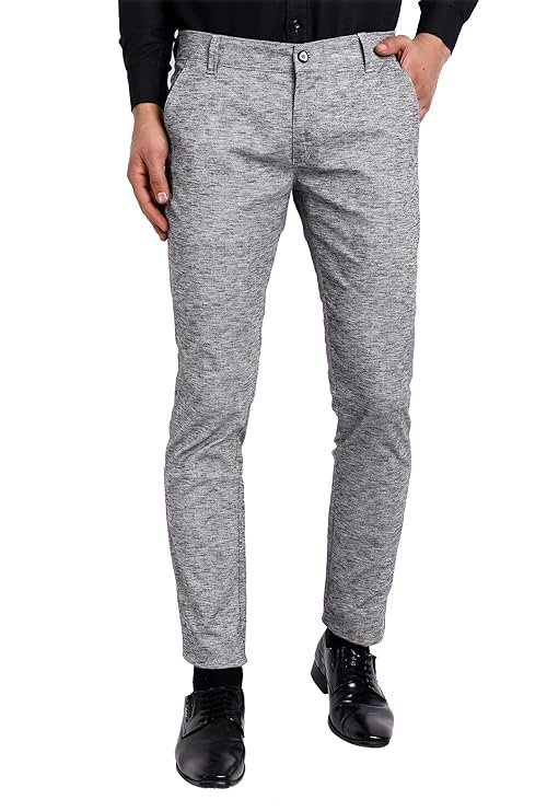 Majestic Man Men's Slim Fit Mid Rise Trouser
