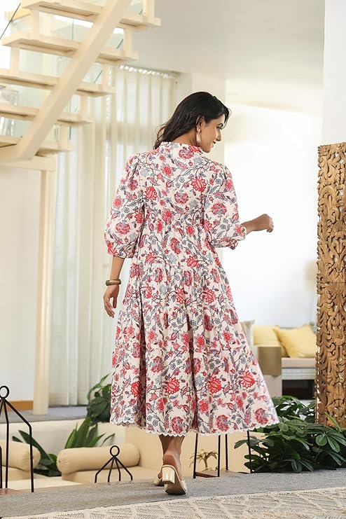 GRECIILOOKS Dress for Women Stylish | One Piece Dress for Women Long | Women Dress | Long Dress for Women | Maxi Dress for Red - Image 2