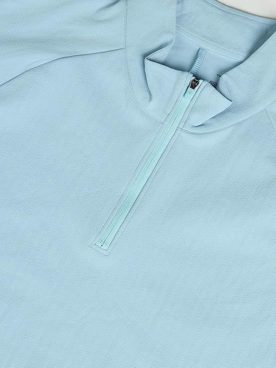 TECHNOSPORT Men's Slim Fit Solid High Neck Full Sleeve T-Shirt with Elasto Plus for Running, Sports & Gym - Image 2