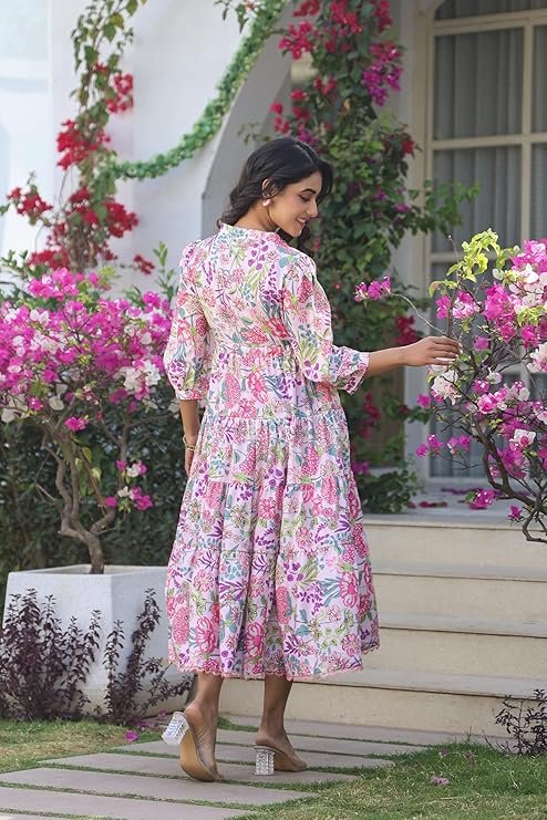 GRECIILOOKS Dress for Women Stylish | One Piece Dress for Women Long | Women Dress | Long Dress for Women | Maxi Dress for Pink - Image 2