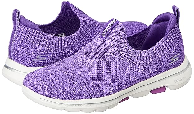 Skechers Women Go Walk 5 Trendy Walking Shoes Lavender - Image 2