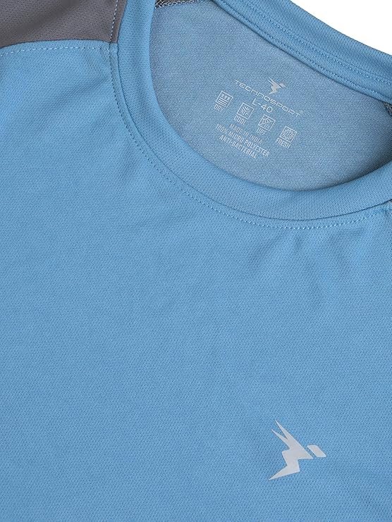 TECHNOSPORT Men's Polyester Slim Fit T-Shirt Active - (MTP621-P) Pack of 1 - Image 3